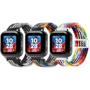 lot 8070 image: SimpleThings Braided Nylon Watch Bands 3 Pack Bark Watch Solo Loop Adjustable