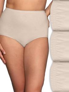 lot 8080 image: Vanity Fair Womens High Waisted Full Coverage Briefs Fawn Size 8 15320