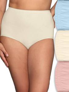 lot 8089 image: Vanity Fair Womens High Waist Full Coverage Briefs Cotton Size 8 Style 15320