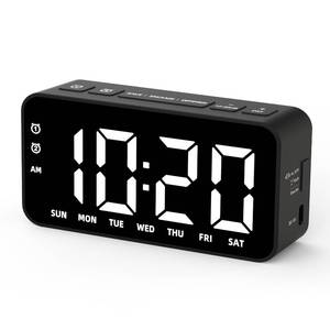 lot 8111 image: Little Dog Rechargeable Digital Dual Alarm Clock with Battery Backup LED