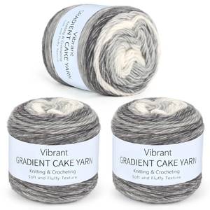 lot 8120 image: Aeelike Cake Yarn for Crocheting Ink Gradient #3 Light Weight 3.5 oz