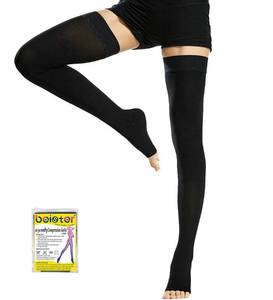 lot 8122 image: Beister Thigh High Compression Stockings 20-30 mmHg Open Toe 1 Pair