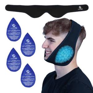 lot 8131 image: Fittest Pro Head Wrap Ice Pack With 4 Gel Packs for Wisdom Teeth & TMJ