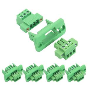 lot 8139 image: Cermant Screw Terminal Block 3-Pin 0.15 Pitch 300V 8A Through-Wall PCB 5 Sets