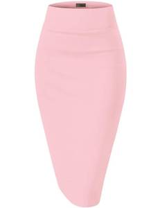 lot 8195 image: Hybrid & Company Womens Pencil Skirt Ponte Knee Length 1X Blush KSK45002X