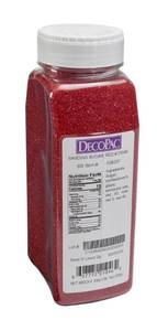 lot 8196 image: DecoPac Red Sanding Sugar Sprinkles 33 oz
