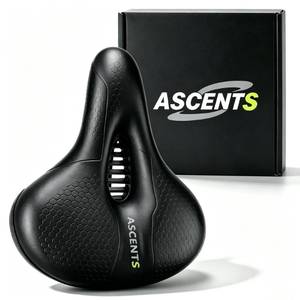 lot 9916 image: Ascent Bike Seat, Wide Comfort Bicycle Saddle 2.0 Unisex