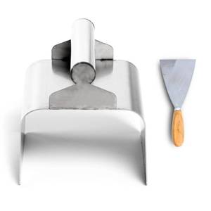 lot 9927 image: Pcmursal Concrete Curb Trowel, Concrete Curbing Tools, Landscape Curb Trowel with Putty Knife(Rectangular)