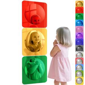 lot 9934 image: Geiserailie 3 Pcs Sensory Wall Bubble Mirrors, 10 x 10 Inch, CPC Certified
