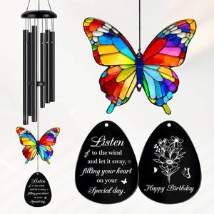 lot 10203 image: Happy Birthday Gifts for Women, Her, Gifts for Women Birthday Unique, Sister Mom Bday Gift, Best Friend, 30th, 40th, 50th, 60th, 70th Birthdays Decorations Wind Chimes