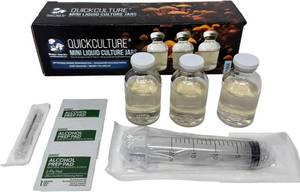 lot 10211 image: Quick Culture Mini Spore Germinating Liquid Culture Jars (3-Pack)