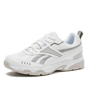 lot 10212 image: Reebok Rapid Strike Walking Shoes for Women, Comfortable Athletic Cross Training or Workout Gym Womens Sneakers, WhiteMetallic SilverGrey, 12 Wide