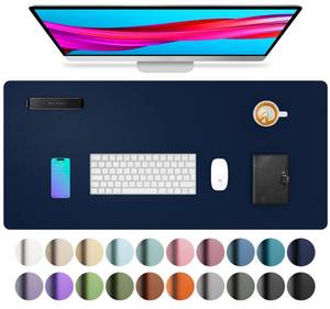 lot 10228 image: Aothia Leather Desk Pad Protector, Mouse Pad, Office Desk Mat, Non-Slip PU Leather Desk Blotter, Laptop Desk Pad, Waterproof Desk Writing Pad for Office and Home(Dark Blue,31.5 x 15.7)
