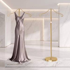 lot 13500 image: Goodniu Mannequin Torso Shirt Display Stand 33-47 Inch Adjustable Brass Gold