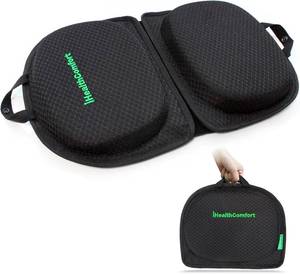 lot 13503 image: IHealthComfort Travel Seat Cushion Cooling Gel Memory Foam 2-in-1 Split