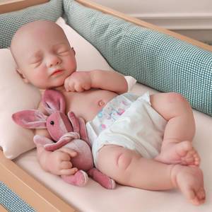 lot 13520 image: BABESIDE Silicone Reborn Baby Doll Boy 16 Inch Full Body 4.2 lb  Retail $159.99