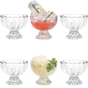 lot 13548 image: CasaVibe Glass Dessert Bowls Ice Cream Cups 5 oz Set of 6