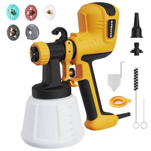 lot 13578 image: ELPIDIO HVLP Paint Sprayer 700W Spray Gun with 4 Nozzles