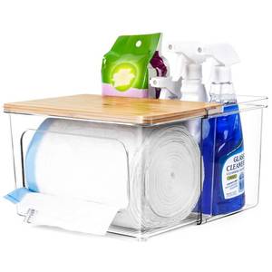lot 13582 image: iCASA 2-in-1 Trash Bag Dispenser Holds Up to 100 Bags Under Sink Organizer