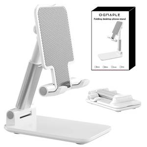 lot 14041 image: OGMAPLE Cell Phone Stand for Desk Foldable Fits 5-8 Inch Devices
