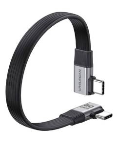 lot 14049 image: URELEGAN 90 Degree USB4 Right Angle USB-C Cable 5.5 Inch 80Gbps 240W