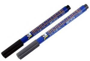 lot 14054 image: Gundam Fine Line Marker Set Black & Gray GM01 GM02