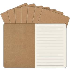 lot 14067 image: ZCZN 8 Pack A5 Kraft Lined Notebooks 8.15 x 5.5 Inch 60 Pages