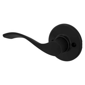lot 14072 image: Kwikset Balboa Dummy Door Handle Left-Handed Matte Black Interior Lever