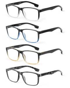 lot 14074 image: JOLISU Mens Blue Light Blocking Reading Glasses 1.25 4 Pack