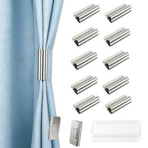 lot 14080 image: Aonagi Magnetic Curtain Clips 10 Pairs No Drill Gap Magnet