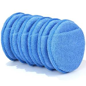lot 14083 image: FONASONIC Microfiber Wax Applicator Pads 5 Inch 6 Pack