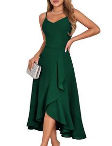 lot 14113 image: DRESSTELLS Cocktail Dress for Women Dark Green Size S