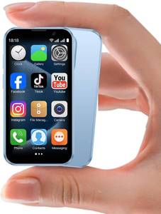 lot 14129 image: Zylofy Mini Smartphone 3.0-Inch Unlocked Dual SIM 2GB16GB Blue