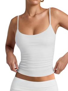 lot 14146 image: PINKMSTYLE Womens Scoop Neck Double Lined Spaghetti Strap Cami Tank Top XS