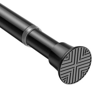 lot 14157 image: SISELBA Spring Tension Curtain Rod 24-46 Inch Black