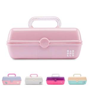 lot 14181 image: Caboodles Pretty In Petite Makeup Box Pink Sparkle 2 Swivel Trays