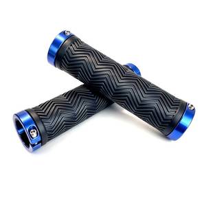 lot 14183 image: Szynic Lock-On Mountain Bike Grips, Black, 5.12 in, 0.87 in Bars