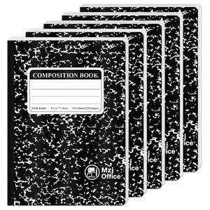 lot 14413 image: Mzj.Office Marble Composition Notebooks Wide Ruled 5-Pack 100 Sheets
