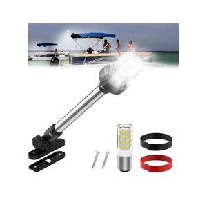 lot 14418 image: SCYONBARCO Bimini Top Stern Light Pontoon Boat Anchor Light IP67 12-24V