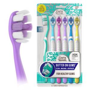 lot 14432 image: GuruNanda Butter On Gums Toothbrush ADA Accepted Ultra Soft 6 Ct