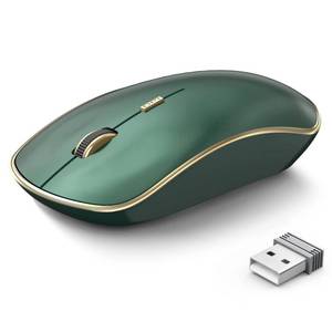 lot 14444 image: JOYACCESS Wireless Silent Mouse 2.4G Slim 1000-3200 DPI Green