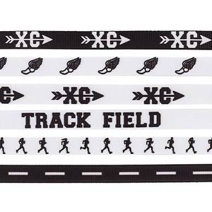 lot 14452 image: CHMOART Track Field Grosgrain Ribbon 38 Inch x 3 Yards Black White 6 Pieces