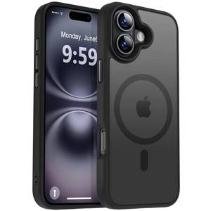 lot 14453 image: MOCCA Magnetic Shockproof Case MagSafe Compatible for iPhone 16 Black