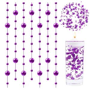 lot 14456 image: LAIDANLA Purple Artificial Floating Pearls for Vase 30 Pcs 31.49 in