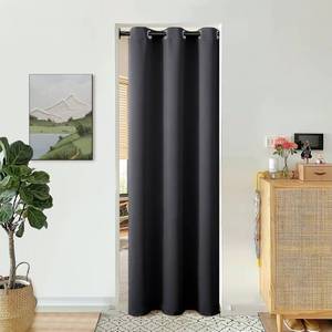 lot 14479 image: BGment Doorway Curtain 1 Panel 34 x 80 Inch Dark Grey Blackout Thermal