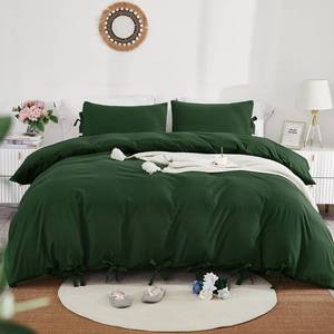lot 17574 image: annadaif Dark Green Duvet Cover Set Queen 3 Piece