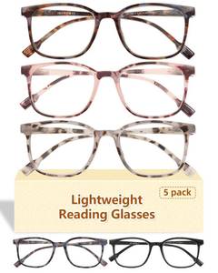 lot 18412 image: JOLISU Reading Glasses for Women 5-Pack 1.0 Strength Blue Light Blocking