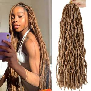 lot 18420 image: Datuoda Butterfly Faux Locs Crochet Hair 24 Inch 8 Packs Color 27#