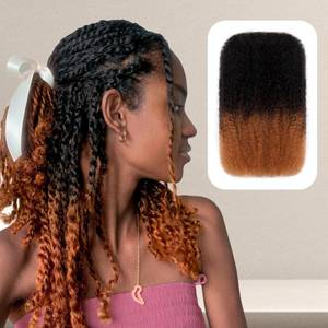 lot 18421 image: Mibeke Afro Kinky Bulk Human Hair 4C Curl 16 Inch T30 50g