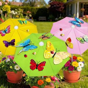 lot 18430 image: Avalessia Plant Shade Umbrellas for Garden Beds and Potted Plants, 3 Pack